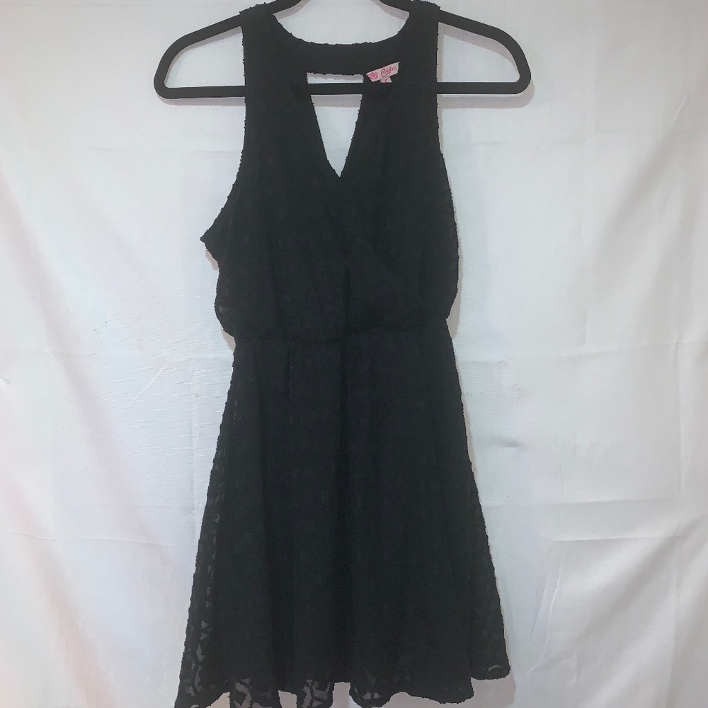 Candie's Black Lace Skater Dress -Size Small